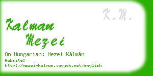 kalman mezei business card